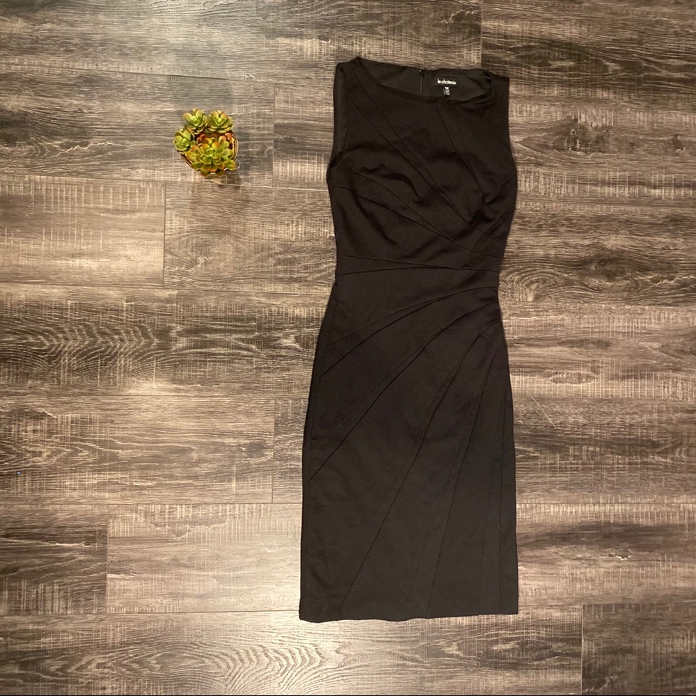 LE CHATEAU Black Tight Midi Dress - Picture 2 of 5